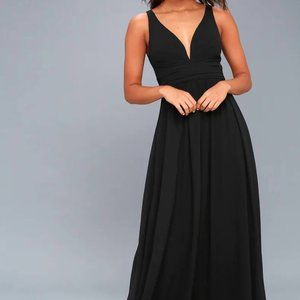 Leading Role Black Maxi Dress